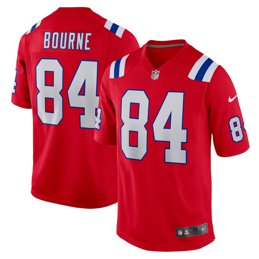 Men New England Patriots 84 Kendrick Bourne Nike Red Game NFL Jersey
